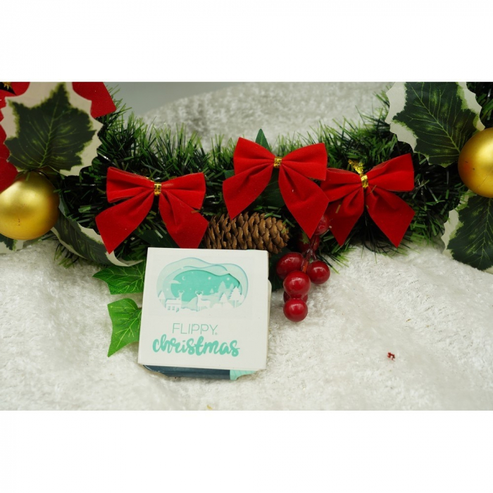 Set 12 fundite pentru brad, Rosii, clasice , 5 x 5 cm, din poliester, Flippy [5]
