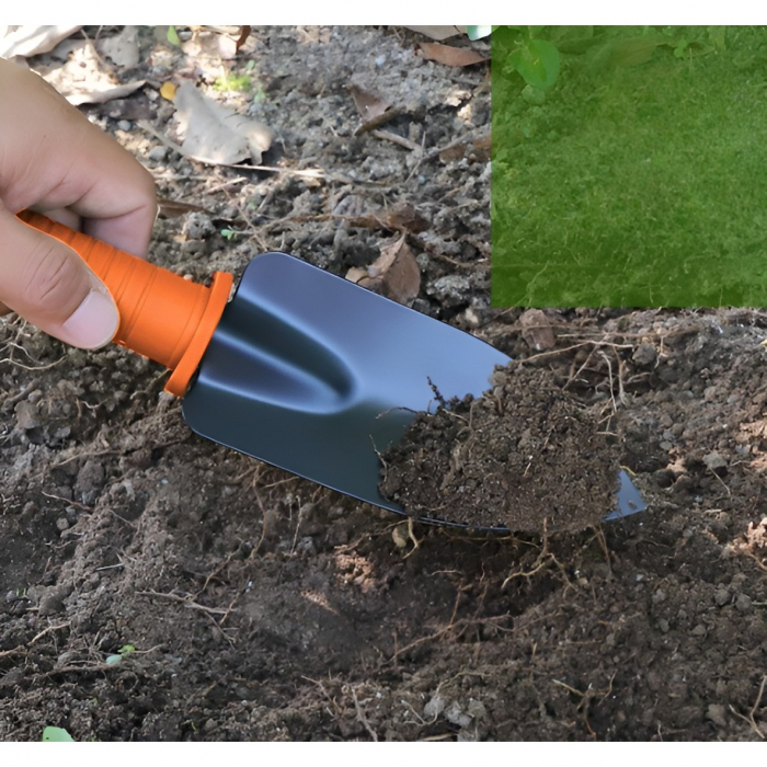 * LICHIDARE STOC * Set 12 Unelte de Gradina, Flippy, pentru Plantare Prelucrare Sol si Ingrijire Plante, Manere Portocalii, Material PVC si Cardboard, Cutie Inclusa, 37x28 cm, Negru - [6]
