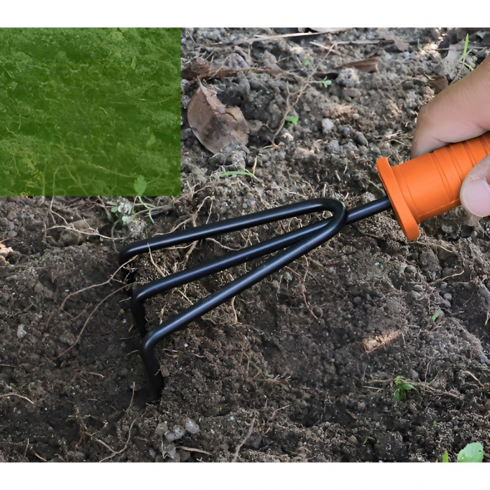 * LICHIDARE STOC * Set 12 Unelte de Gradina, Flippy, pentru Plantare Prelucrare Sol si Ingrijire Plante, Manere Portocalii, Material PVC si Cardboard, Cutie Inclusa, 37x28 cm, Negru - [5]
