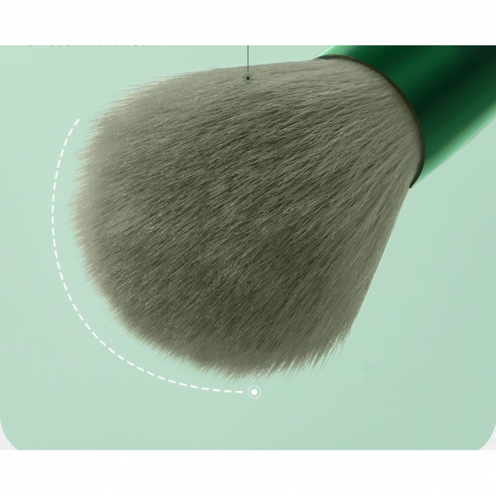 Set 13 pensule pentru machiaj, Flippy, super soft, makeup profesional/incepatori, verde [5]