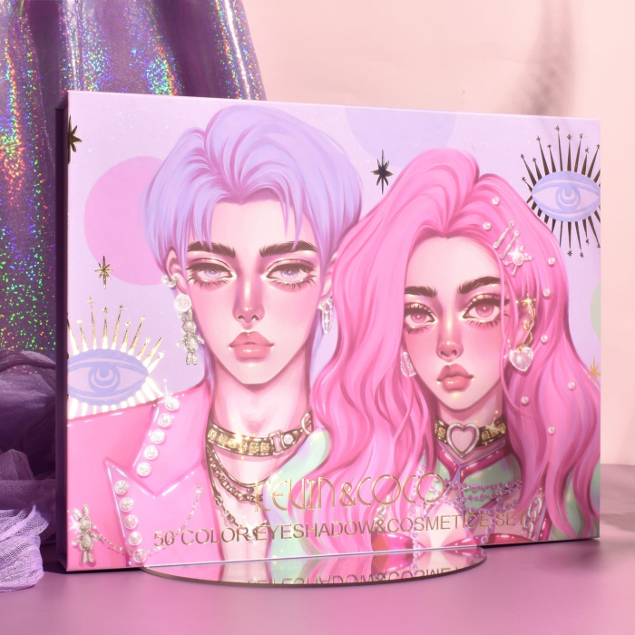 Set 13 Produse de Machiaj, KEVIN &amp; COCO, Moonlight, 50 culori, 29 x 23 cm [2]