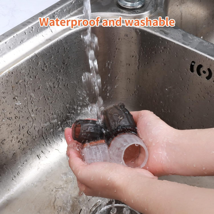 Lichidare Set 16 Protectii pentru Picioare Scaun si Podea, Flippy, Universale din Silicon, Model Patrat, Alb Transparent [6]