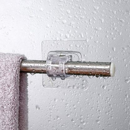 Set 2 Carlige Adezive Transparente, Flippy, Rezistente la Apa, 5 kg, Plastic, 6x6x4 cm [3]