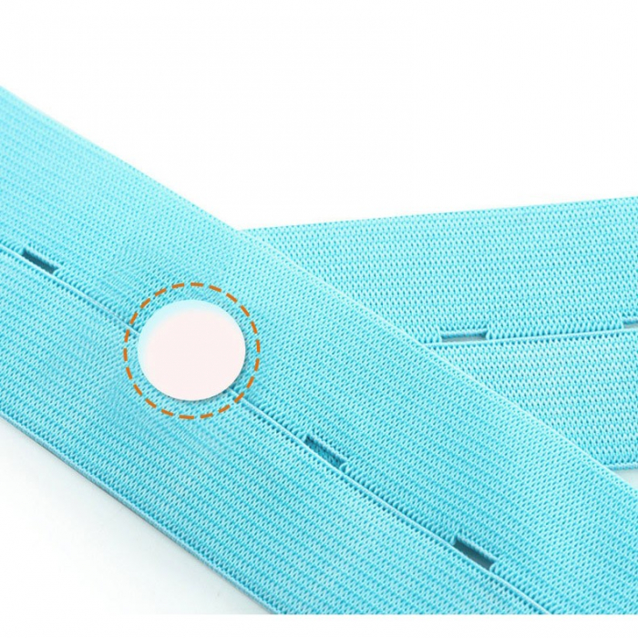 Set 2 Centuri de Monitorizare a Ritmului Cardiac Fetal, Flippy, Material Moale si Elastic, 6 x 130 cm, Albastru [5]