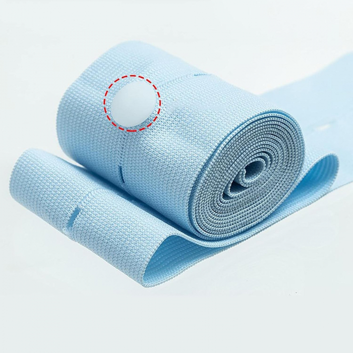 Set 2 Centuri de Monitorizare a Ritmului Cardiac Fetal, Flippy, Material Moale si Elastic, 6 x 130 cm, Albastru [4]