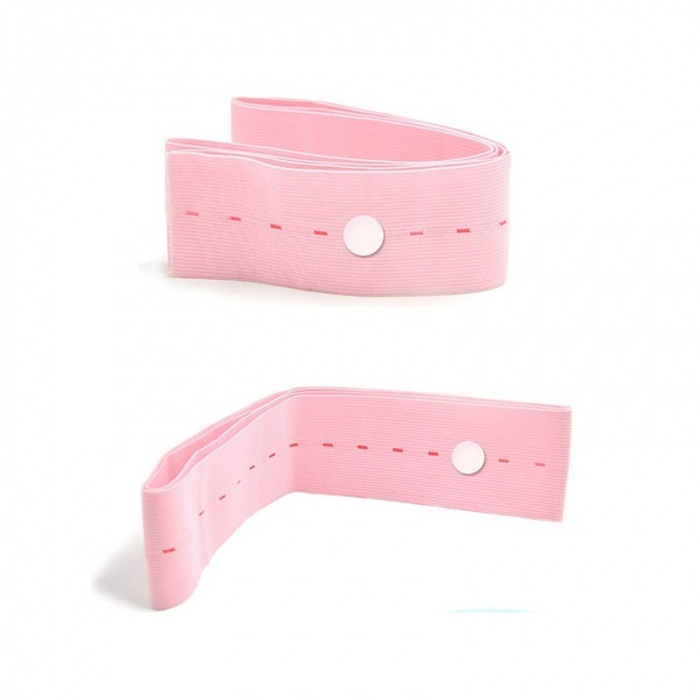 Set 2 Centuri de Monitorizare a Ritmului Cardiac Fetal, Flippy, Material Moale si Elastic, 6 x 130 cm, Roz [5]