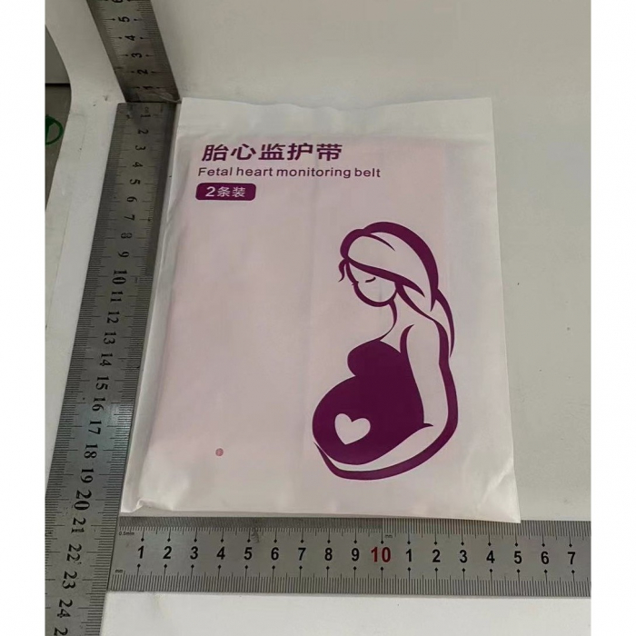 Set 2 Centuri de Monitorizare a Ritmului Cardiac Fetal, Flippy, Material Moale si Elastic, 6 x 130 cm, Roz [2]