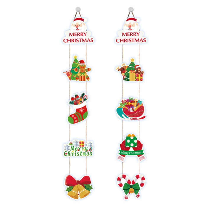 Set 2 Decoratiuni de Craciun, Flippy, de Agatat, pentru Usa, Sfoara Inclusa, 21 cm/28 cm, din Hartie 350g, Multicolor [8]