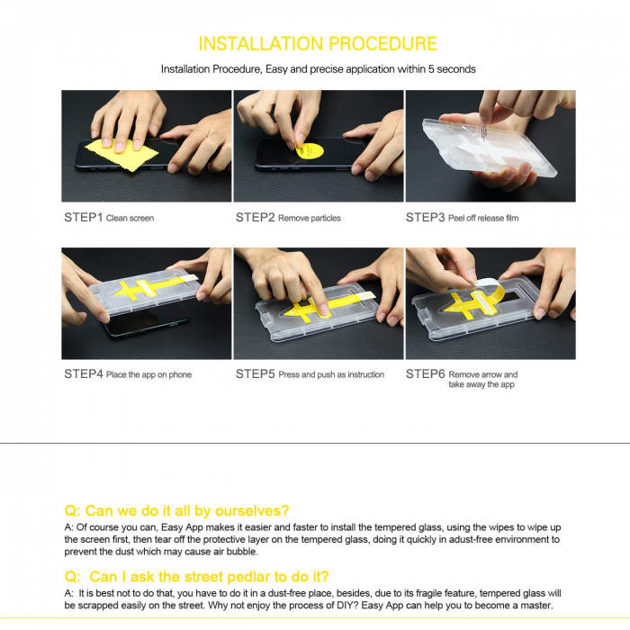 Lichidare Set 2 folii Sticla Securizata cu sistem de montare usor si rapid Flippy compatibil cu Apple iPhone 13 Pro Max Transparent [4]