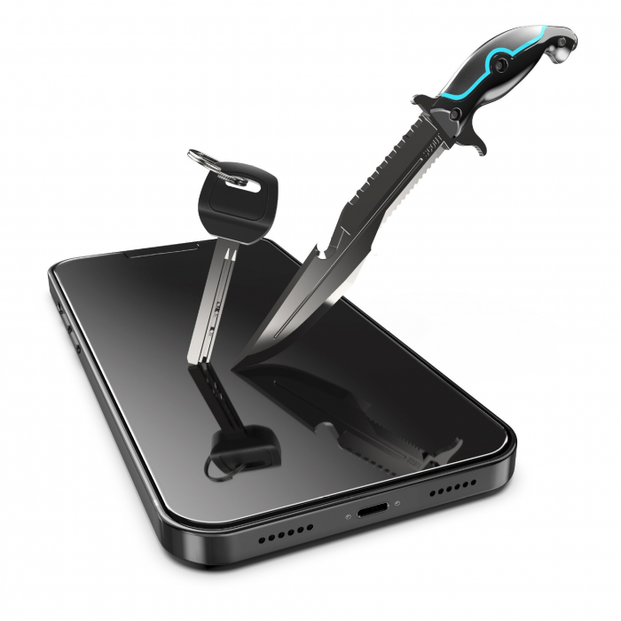 Set 2 folii sticla securizata cu sistem de montare usor si rapid Flippy compatibila cu Apple iPhone 13 / 13 Pro Transparent [4]