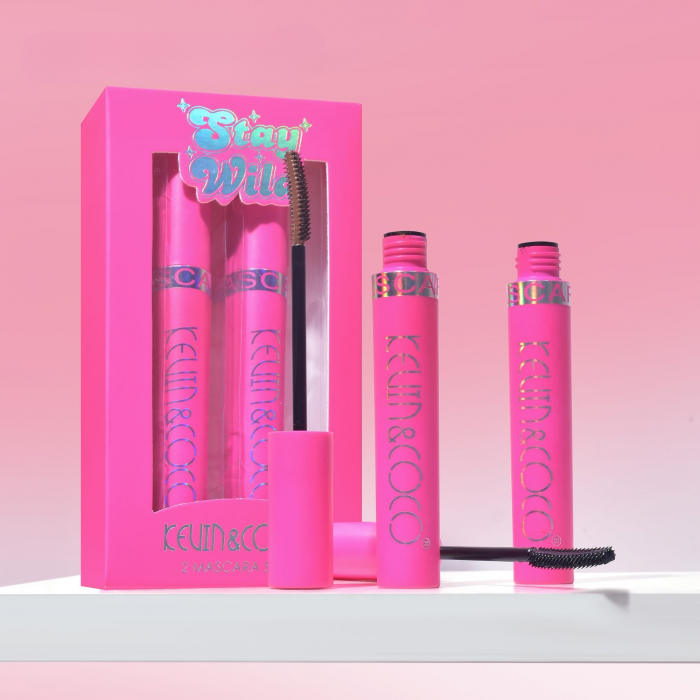 Set 2 Mascara, KEVIN &amp; COCO, Stay Wild, 2 culori, 15.1 x 8.5 x 2.2 cm, Negru/Maro [2]
