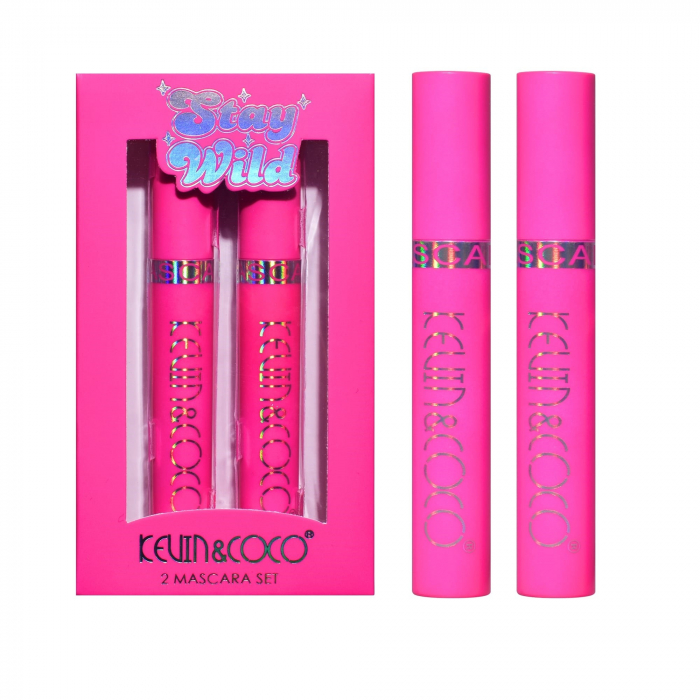Set 2 Mascara, KEVIN &amp; COCO, Stay Wild, 2 culori, 15.1 x 8.5 x 2.2 cm, Negru/Maro [5]