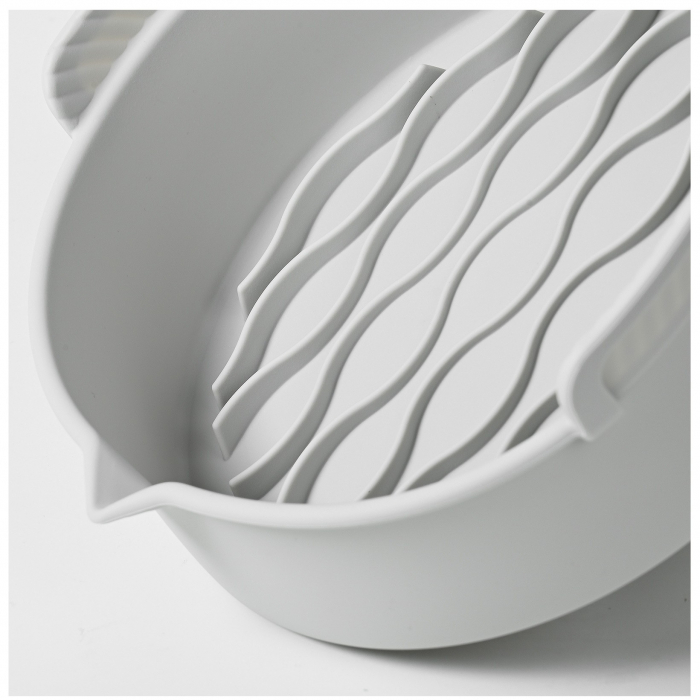 Set 2 tavi din silicon ecologic pentru air fryer Flippy, temperatura maxima 230 grade, reutilizabile, reciclabile, cu manere anti-alunecare, fund antiaderent, 18.7 x 19.5 x 7 cm, gri [6]