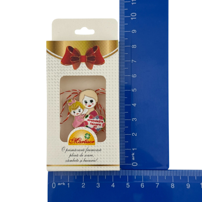 Set 200 Bucati Ambalaje de Carton pentru Martisoare, Flippy, Cutii Brosa, Model cu Funda, Alb [2]