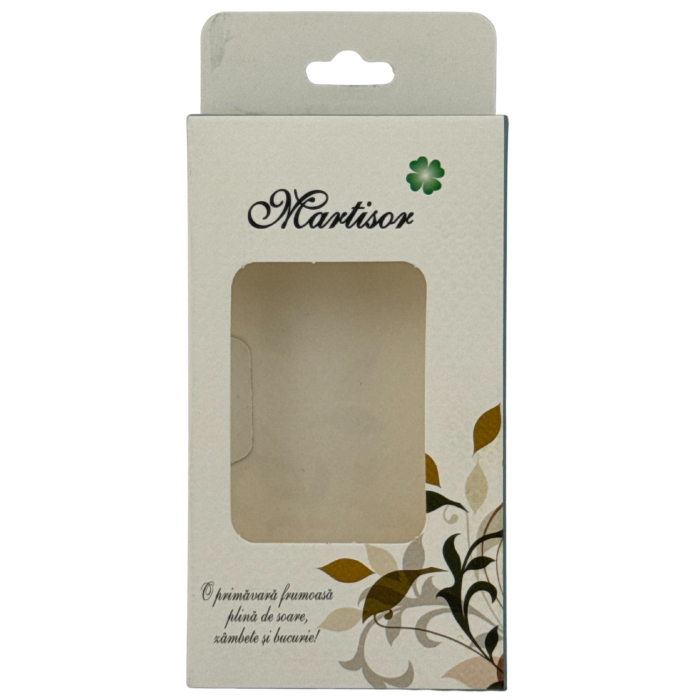 Set 200 Bucati Ambalaje de Carton pentru Martisoare, Flippy, Cutii Brosa, Model Floral, Alb-Albastru [3]