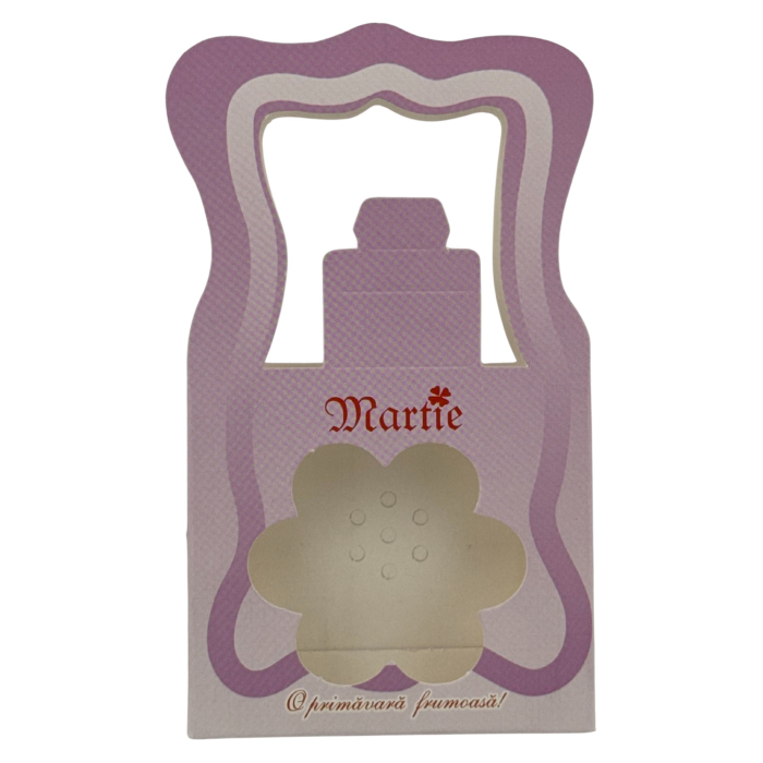 Set 200 Bucati Ambalaje de Carton pentru Martisoare, Flippy, Cutii Brosa, Model Gentuta, Lila [3]
