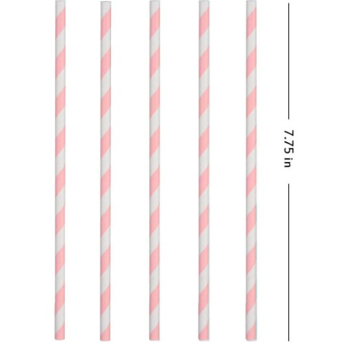 Set 25 paie din hartie 20 x 0.6 cm, roz [1]