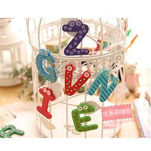 Lichidare Set 26 Magneti de Frigider pentru Copii, Flippy, Model Alfabet A-Z, Figurine Amuzante, din Lemn, Multicolor [4]