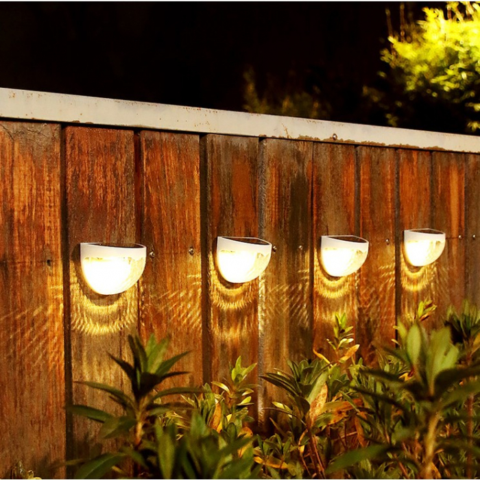 Set 2x Lampa solara de perete 6LED, Flippy, carcasa alba, lumina alb cald [5]