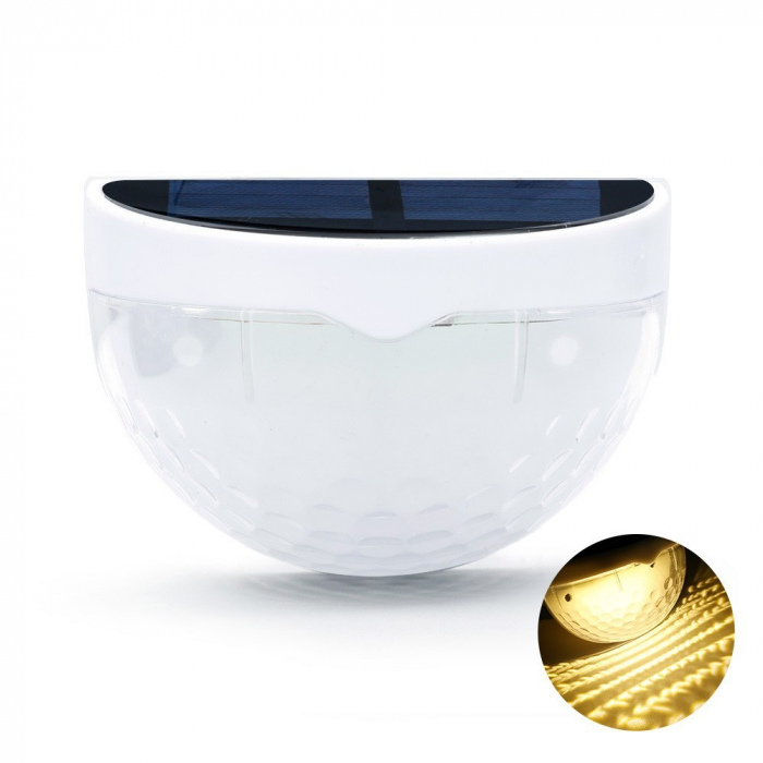 Set 2x Lampa solara de perete 6LED, Flippy, carcasa alba, lumina alb cald [3]