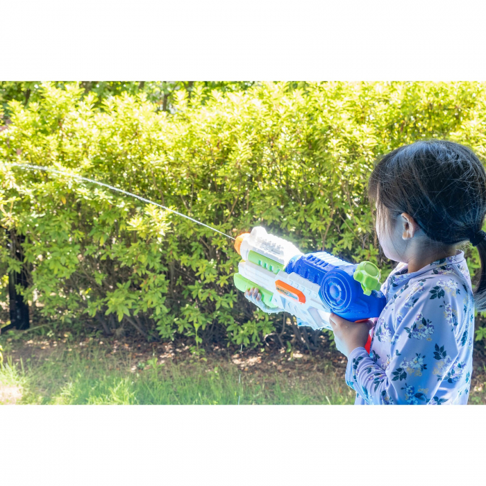 Set 2x Pistol cu Apa pentru Copii, Rezervor, Pentru Piscina/Plaja, Flippy, 6ani+, Roz + Albastru, 1000 ML [4]