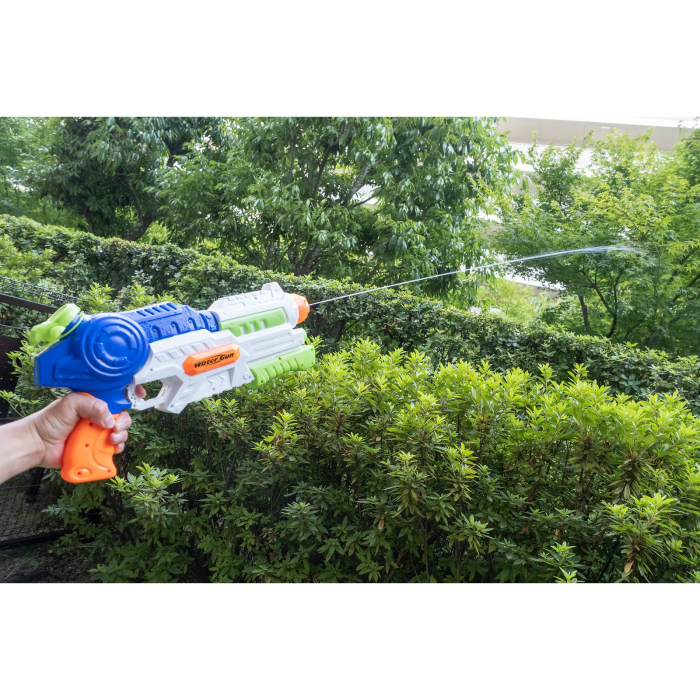 Set 2x Pistol cu Apa pentru Copii, Rezervor, Pentru Piscina/Plaja, Flippy, 6ani+, Roz + Albastru, 1000 ML [7]