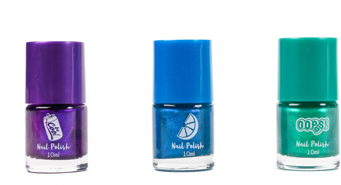 Set 3 lacuri de unghii Poptastic pentru fetite, 10 ml, Mov, Albastru, Verde, Create It! [3]