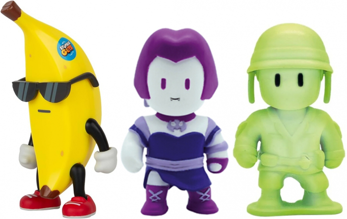 Set 3 mini figurine Stumble Guys, 3D Seria 1 - Banana Guy, Lilith Nightshade. Army Man [1]