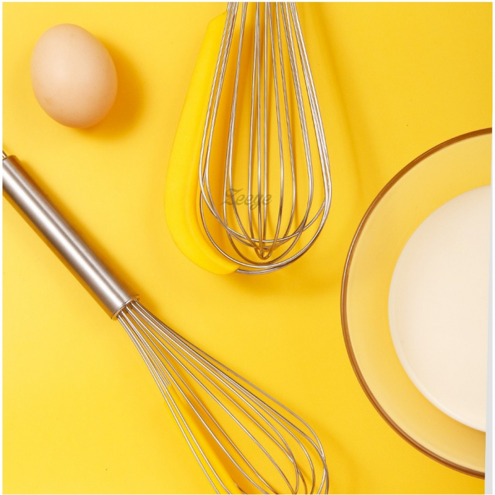 Set 3 ustensile pentru bucatarie Flippy, 2 teluri, un separator oua, inox/silicon, Galben [2]