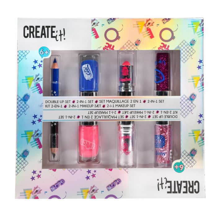 Set 4 produse de machiaj Double Up pentru fetite Create It! [1]