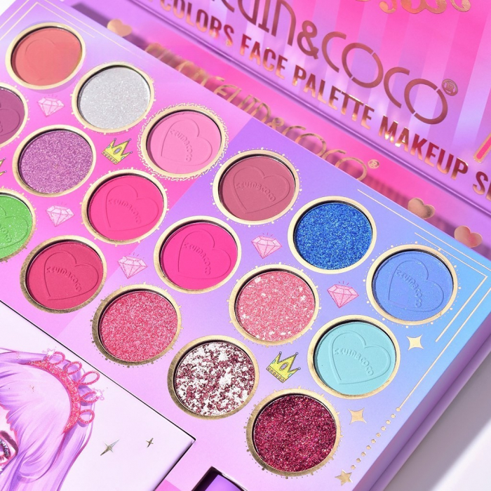 Set 4 Produse de Machiaj, KEVIN &amp;amp; COCO, Vanilla Queen, 22 culori, 19.7 x 21.2 x 2.5 cm [4]