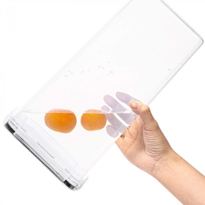 Set 4 Recipiente din Plastic, Flippy, pentru Alimente/Obiecte, Inchidere Ermetica, 4 x 2.8l, Transparent [6]