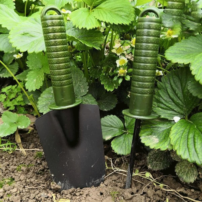 Lichidare de stoc Set 4 Unelte de Gradina Flippy, pentru Plantare Prelucrare Sol si Ingrijire Plante, Material PVC si cardboard, 25 x 8.5 cm, verde [3]