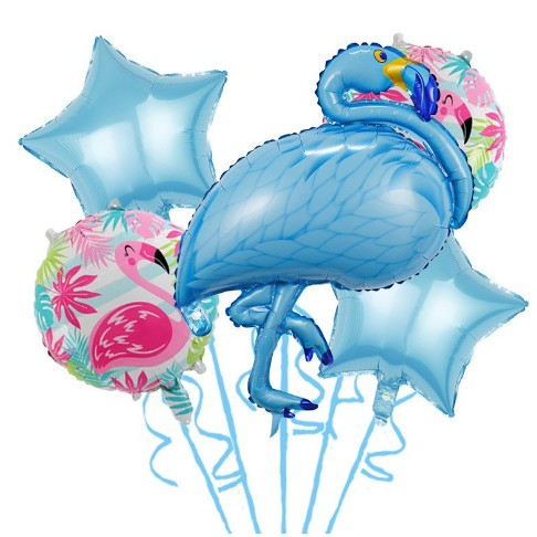Set 5 Baloane Folie Flamigo Party, 60 -90 cm, Albastru [1]