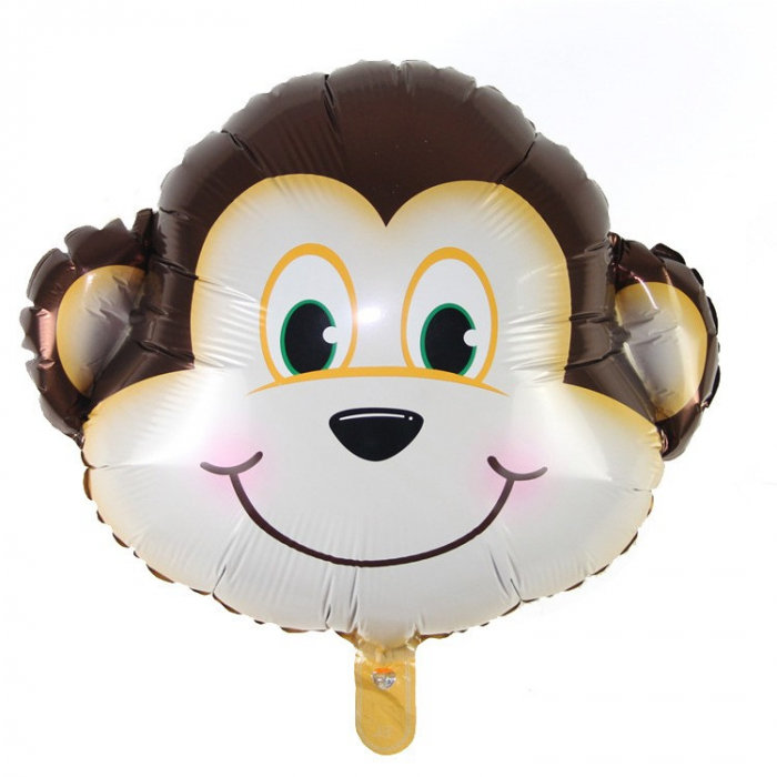Set 5 Baloane Folie Metalizata, Flippy, Figurine Animale Salbatice, 30 cm, Ambalaj Individual, Pai inclus, Umflare cu Aer sau Heliu, Multicolor [2]