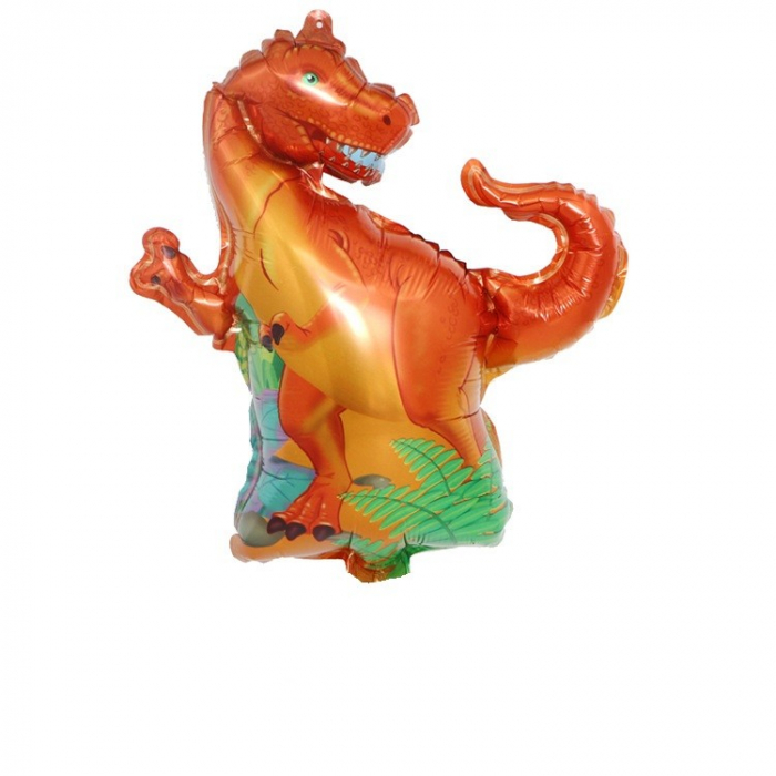 Set 5 Baloane Folie Metalizata, Flippy, Figurine Dinozauri, 30 cm, Ambalaj Individual, Pai inclus, Umflare cu Aer sau Heliu, Multicolor [5]
