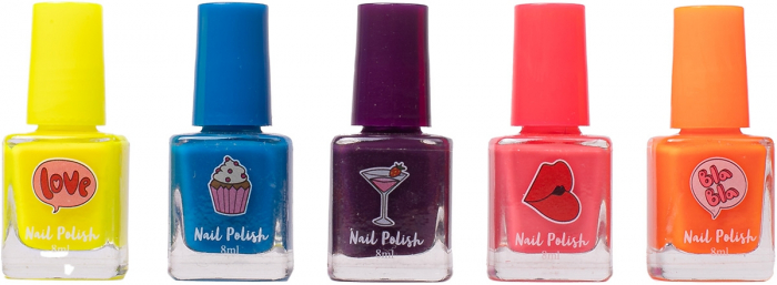 Set 5 lacuri de unghii Neon pentru fetite Create It! [2]