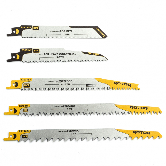 Set 5 Panze fierastrau sabie pentru Lemn/Metal ROTOR RSS2 [1]