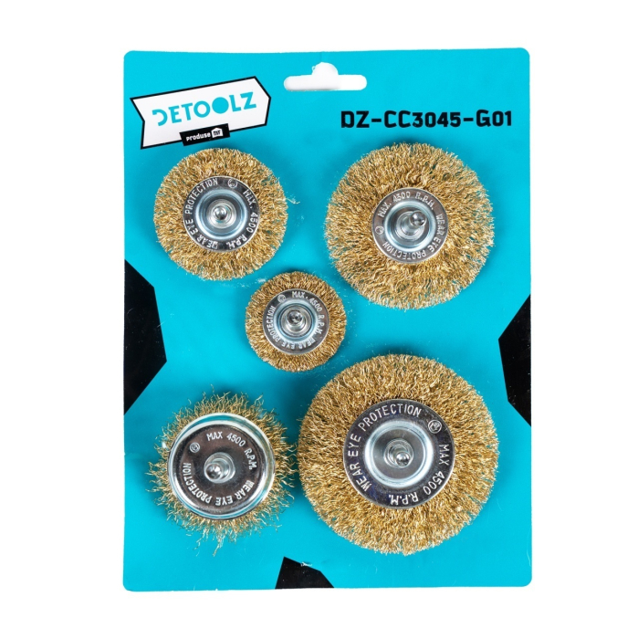 Set 5 perii de sarma Detoolz, pentru bormasina [3]