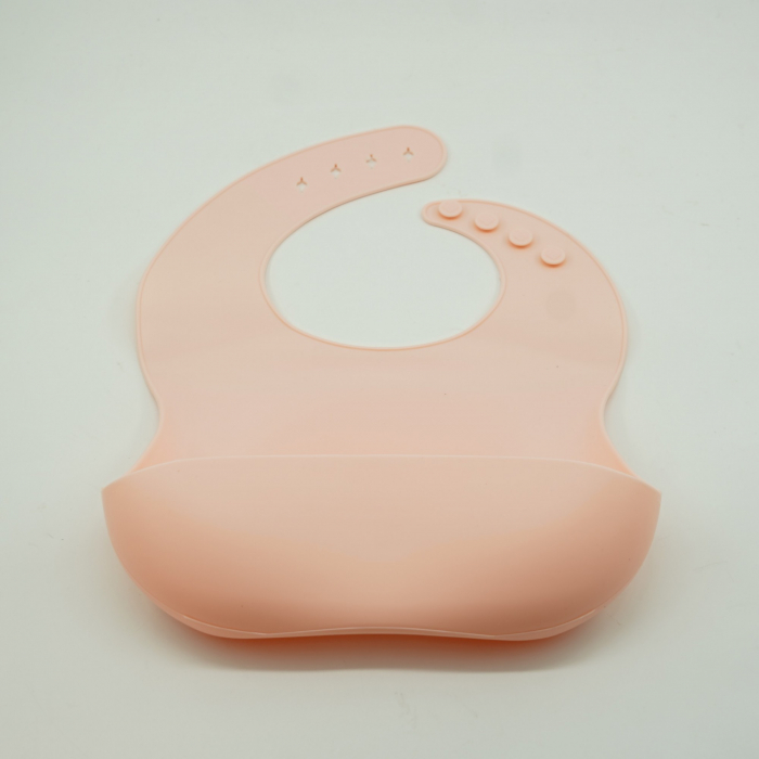 Set 5 piese diversificare bebelusi si copii din silicon Flippy, baveta, farfurie compartimentata cu ventuza, bol cu ventuza, tacamuri, fara alergeni, roz [5]