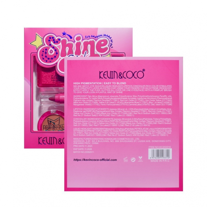 Set 5 Produse de Machiaj, KEVIN &amp; COCO, Shine Girl, 18 x 15.8 x 3.5 cm [5]