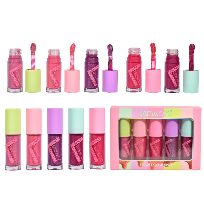 Set 5 Rujuri, Kevin Coco, Dreamy Pink, Lip-Gloss, Sidefate, Multicolor [6]