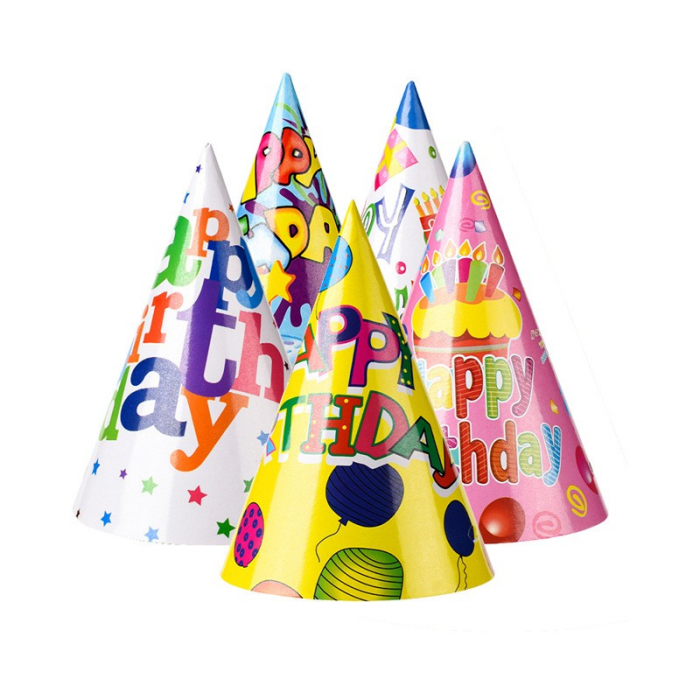 Set 6 Coifuri Happy Birthday, Flippy, Modele Diverse, pentru Petrecere, Tematica Aniversare, Multicolor [1]