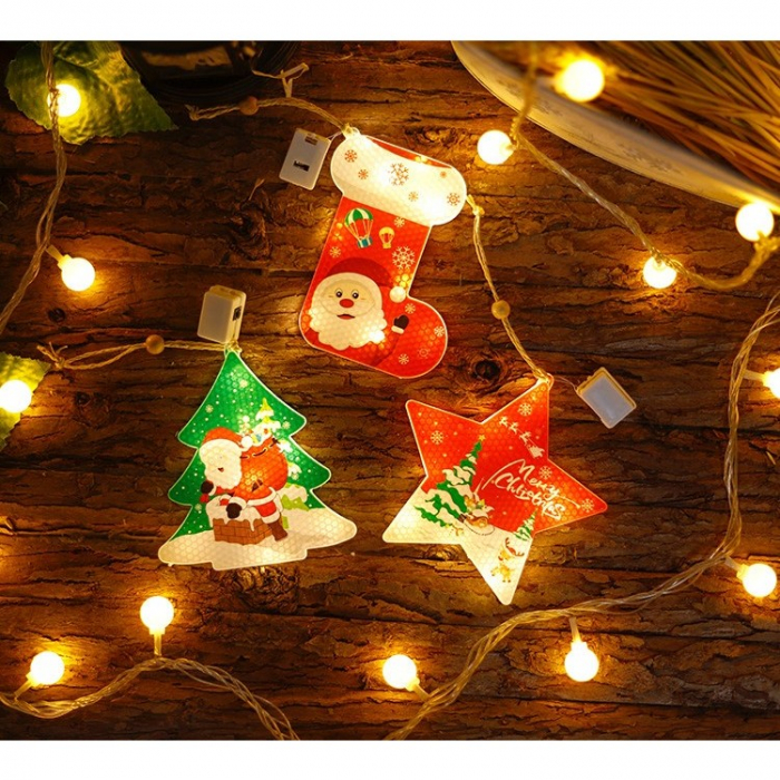 Set 6 decoratiuni de Craciun luminoase, Flippy [4]