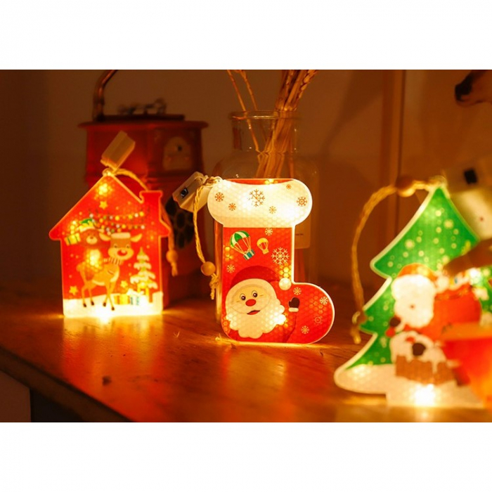 Set 6 decoratiuni de Craciun luminoase, Flippy [7]