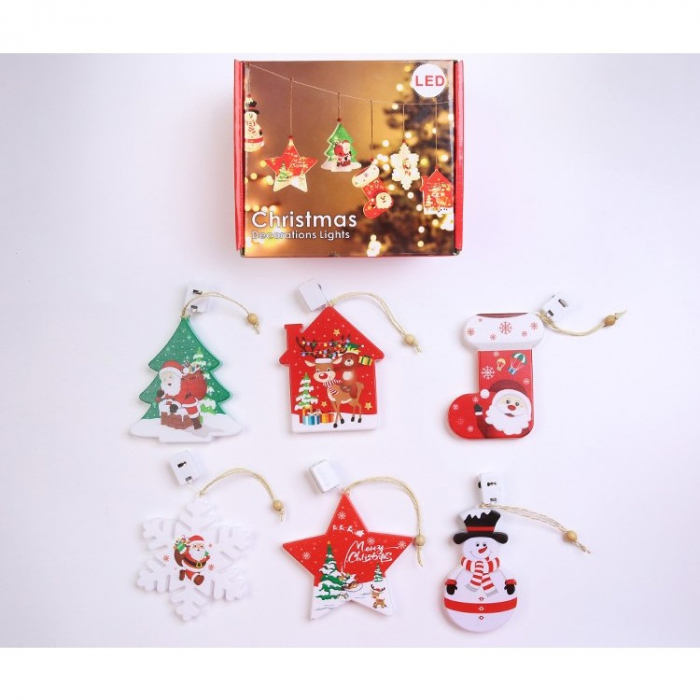 Set 6 decoratiuni de Craciun luminoase, Flippy [3]
