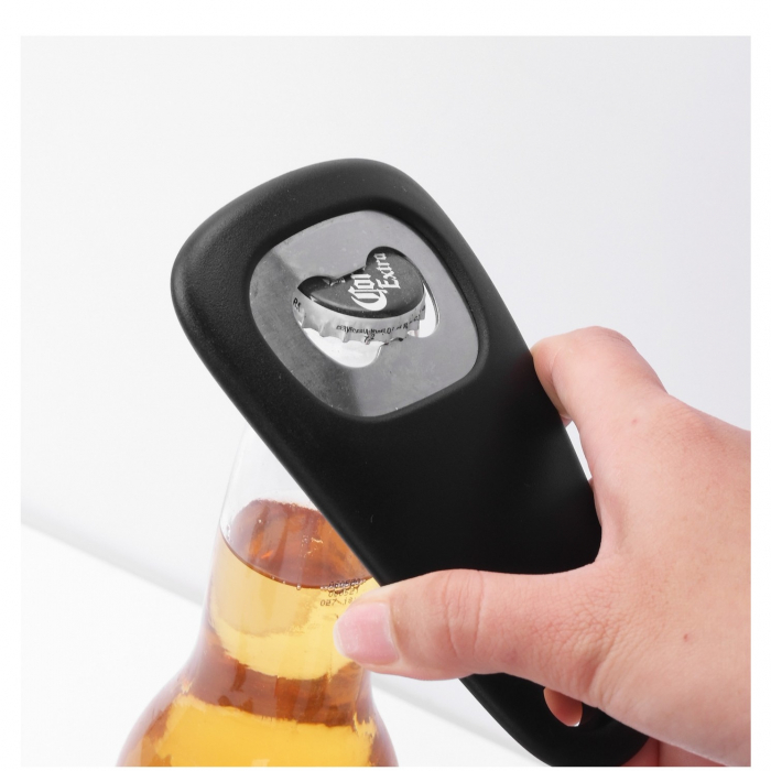 Set 6 in 1 mini ustensile bucatarie Flippy, taietor pizza, cutit, curatator, razatoare, desfacator, presa usturoi, manere din ABS, lame ascutite din otel inoxidabil, 7.1 x 12.9 x 4.8 cm, negru [6]