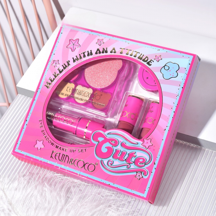 Set 6 Produse de Machiaj, KEVIN &amp; COCO, Pink Bear, 16.2 x 16 x 2.5 cm [4]