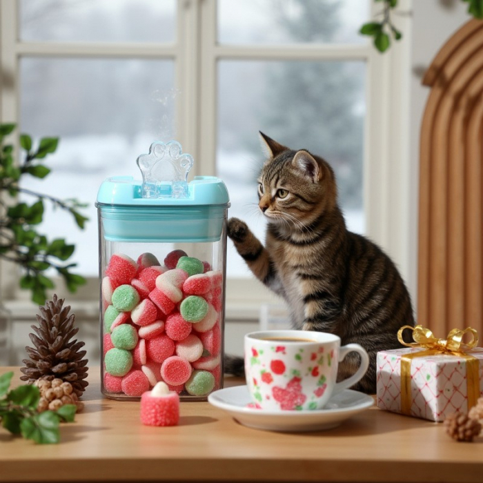 Set 7 Cutii de Depozitare Alimente, Flippy, 2 x 500ml, 2 x 800ml, 2 x 1200ml, 1 x 1900 ml, Capac Albastru, din PP+PET, Inchidere Ermetica, Transparent [2]