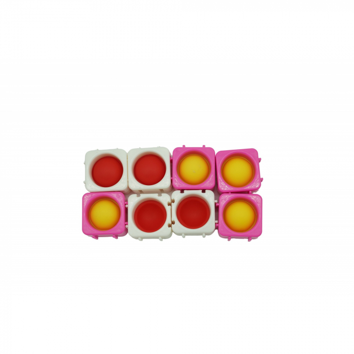 Set 8 blocuri de constructie din silicon, Pop Bubble, Fidget Toy, Puzzle, Multicolor [2]